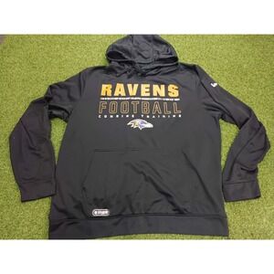 Baltimore Ravens Football Hoodie Mens XL Black NFL Combine Athletics